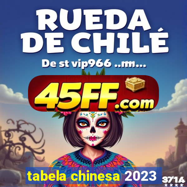 tabela chinesa 2023